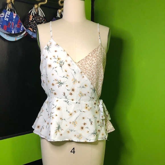 patchwork peplum tank top - Picture 2 of 6